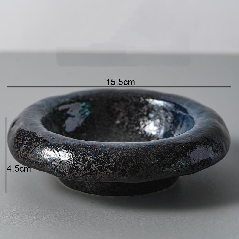 Ceramics Dinner Bowl Vintage Round Tableware Soup Basin Pasta Plate Household Restaurant Snack Pastry Dessert Plate Noodle Bowls
