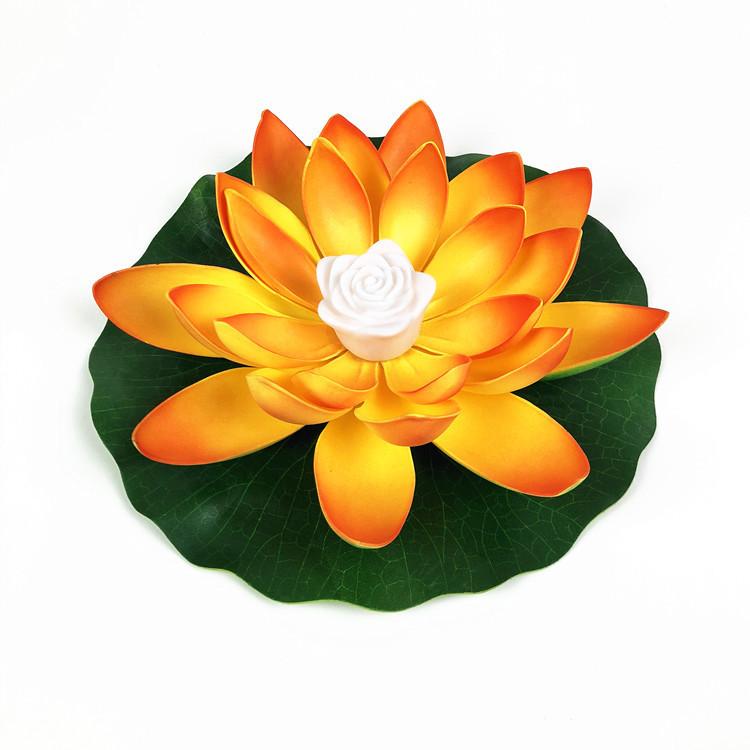 Beautiful Led Lotus Flower Lamp Water Floating Decorative Light With Battery Included For Outdoor And Indoor Use 18cm Red