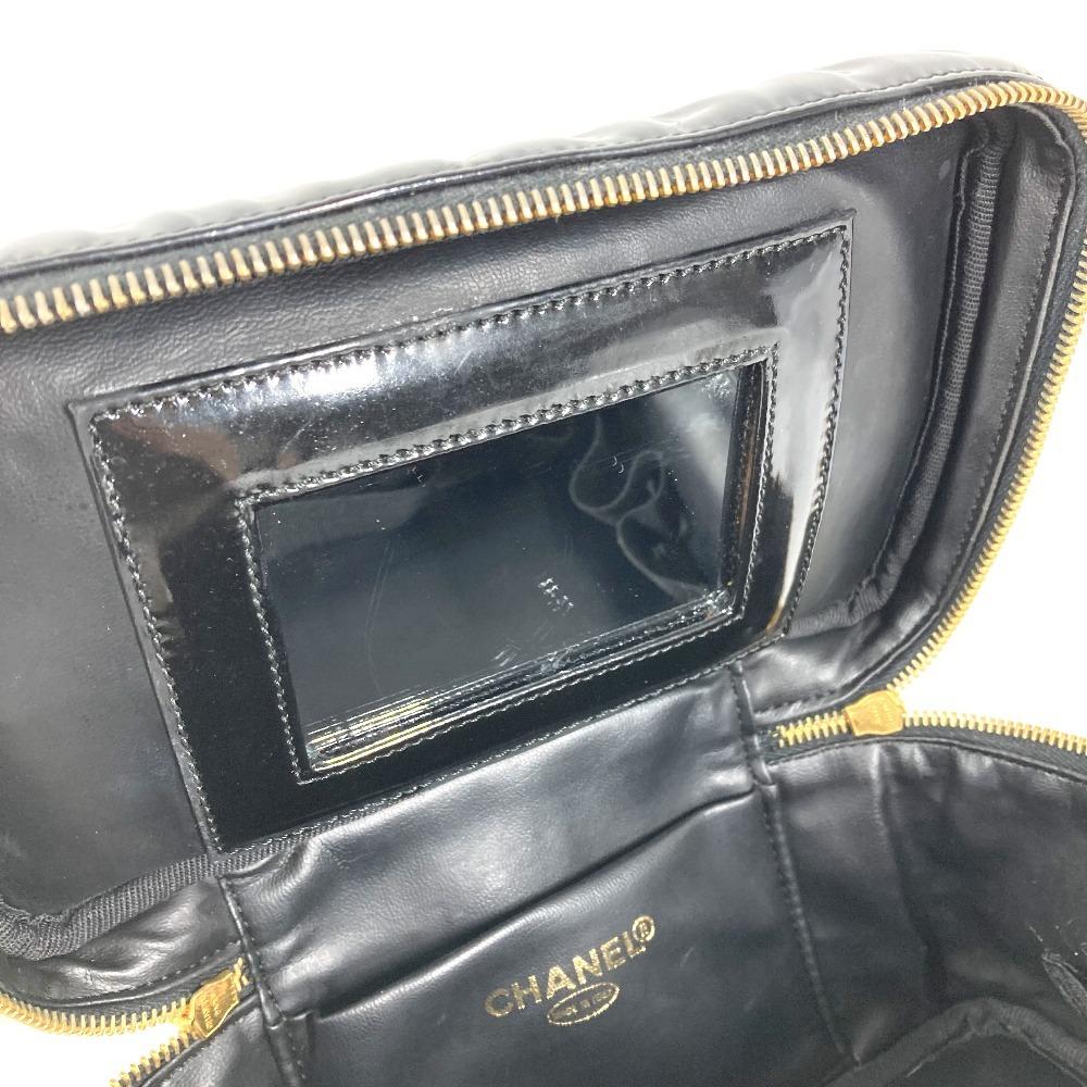 CHANEL With mirror CC logo Bag Vanity Bag Horizontal Cosmetics Pouch Hand Bag