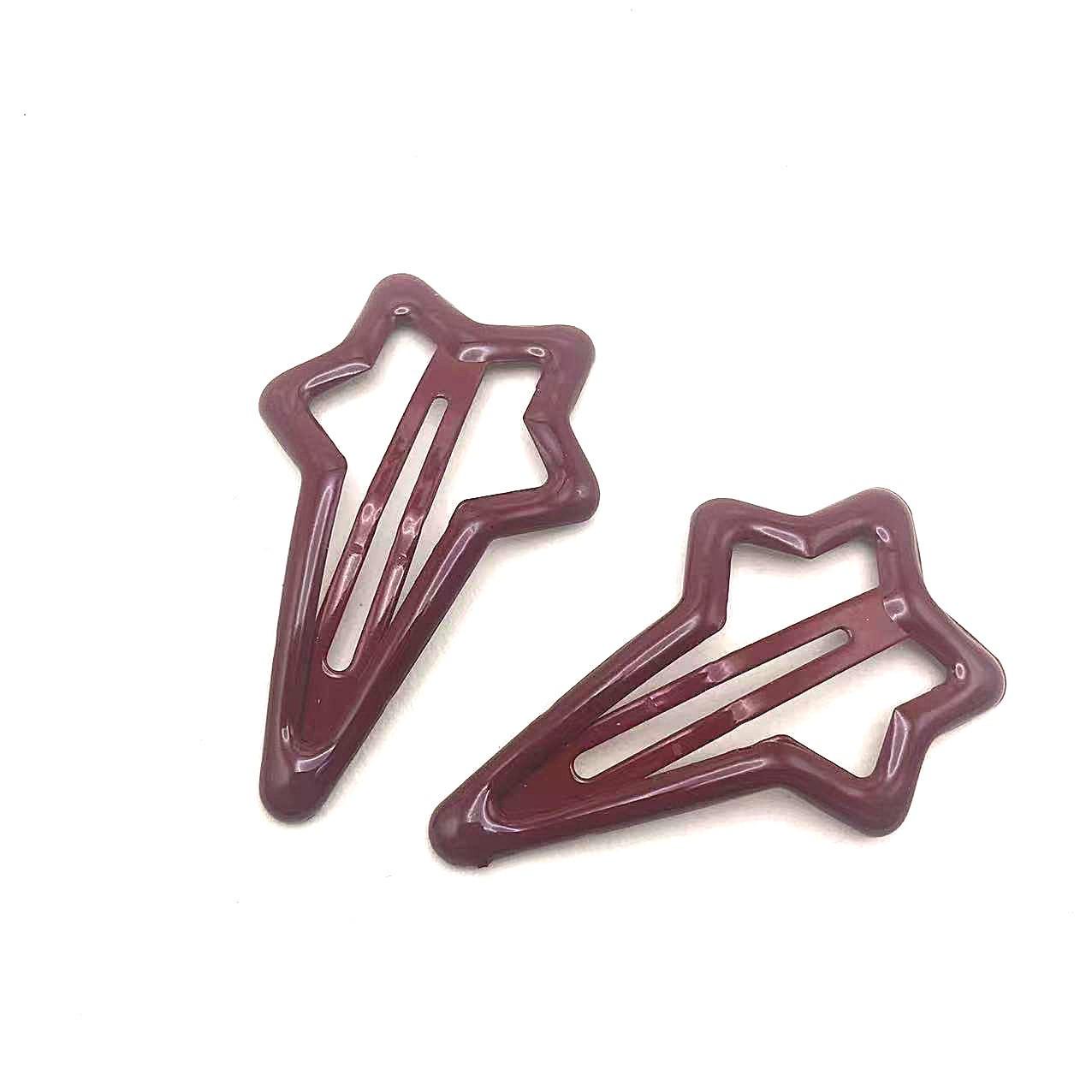 

5.5cm Black Glitter Five-Pointed Star Hair Clip for Women - Anti-Slip Hairpin Accessory