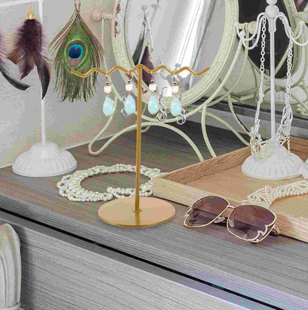Earring Display Stand Necklace Holder Jewelry Organizer Tree Bracelet for Selling Wrought Iron Rack Miss Choker Necklaces Girls