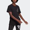 T Shirts Women's Black Crew Neck Moderate Straight Fit GJ6533
