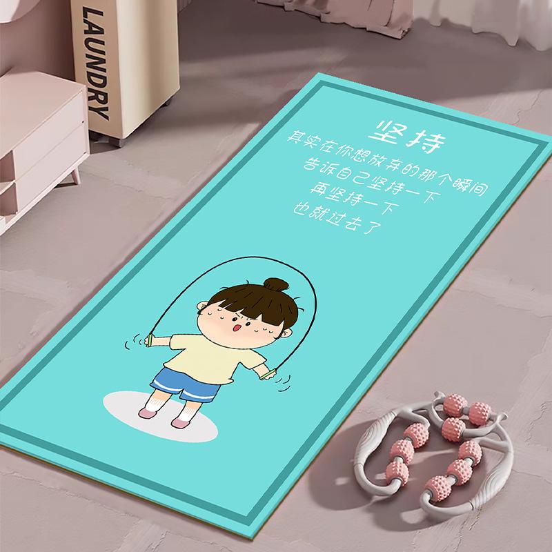 Covoraș de fitness silențios, antiderapant, cu absorbție a șocurilor, pentru sărituri în interior, alergare, dans și yoga