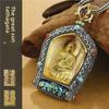 Guardian God Buddha Dzi Bead Pendant Necklace: Wealth God's Green Tara for Men and Women