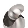 Stationary Trash Can, Egg-Shaped Stainless Steel Space-Saving Countertop Trash Can for Kitchen for Bedroom