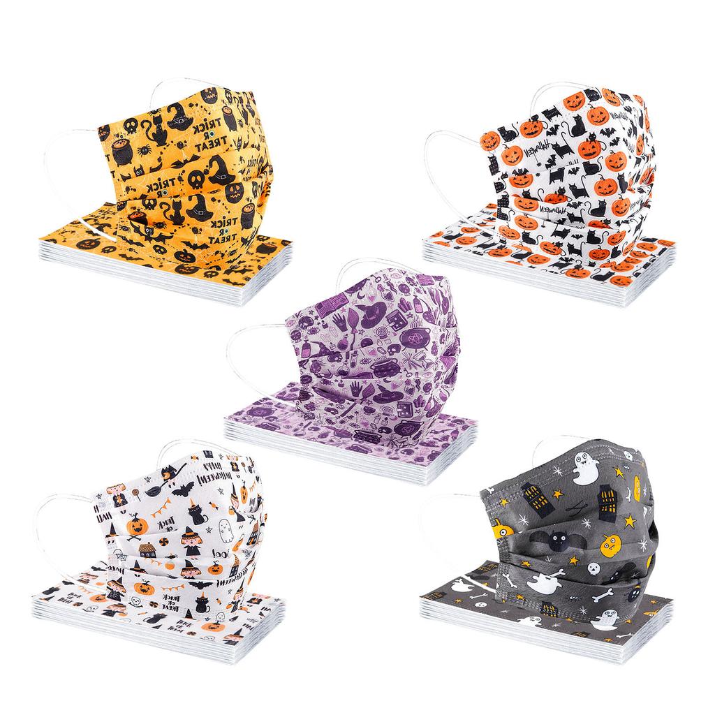 Buy 50Pcs Adult Halloween Disposable_Face_Mask For Party Decorations