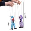 Marionette, string puppet, wooden doll, handmade wooden puppet, theatrical marionette toy, green marionette (clown,