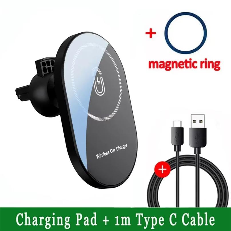Magnetic Car Wireless Chargers 30W Air Vent Phone Holder For Magsafe iPhone 16 15 14 13 12 Pro Max Car Fast Charging Stand