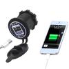 5V 2.1A doble USB-porter LED-skjerm Bilmotorsykkeltelefonladerkontaktadapter