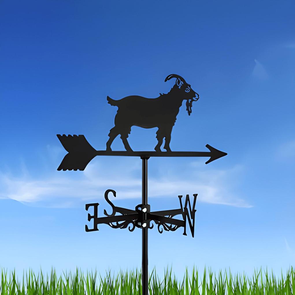 Decorative Iron Weather Vane - Outdoor Metal Roof Ornament