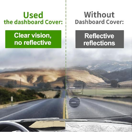 Dash Cover for Toyota Camry Xle Xse 2025-2026 with Hud Dashboard Cover Car Interior Anti-Slip/Anti Dust Polyester Black 1 Pcs