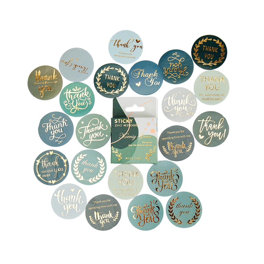 

46 шт./набор праздничных круглых бумажных наклеек с благодарностью, подарочных пакетов, мешочков, самоклеящихся этикеток, декоративная упаковка type 5