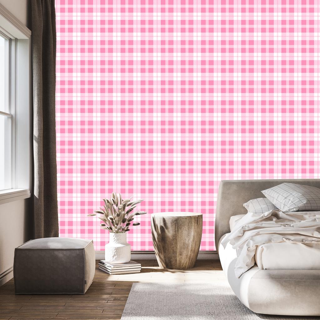 Pink checkered wallpaper, powder pink and white, powder pink background, 50x1000