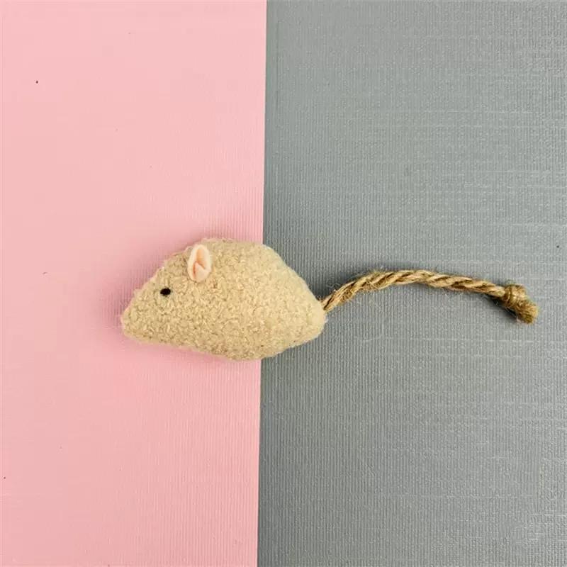 Fun Plush Mouse Cat Toy For Kitten Colorful Cute Plush False Mouse Pet Cat Accessories Pet Toy Mice Cats Catnip Toys Interactive