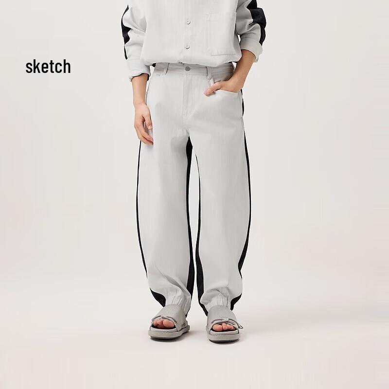 

Men s 2024 Spring Casual Denim Jogger Pants M