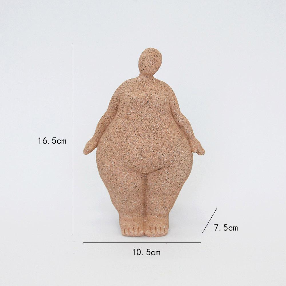 1 Stück Rote Sandstein Frau Statue - Klassische Harzskulptur mit eleganter Pose, Ideal für Wohnzimmer-, Schlafzimmer- oder Flurdekoration