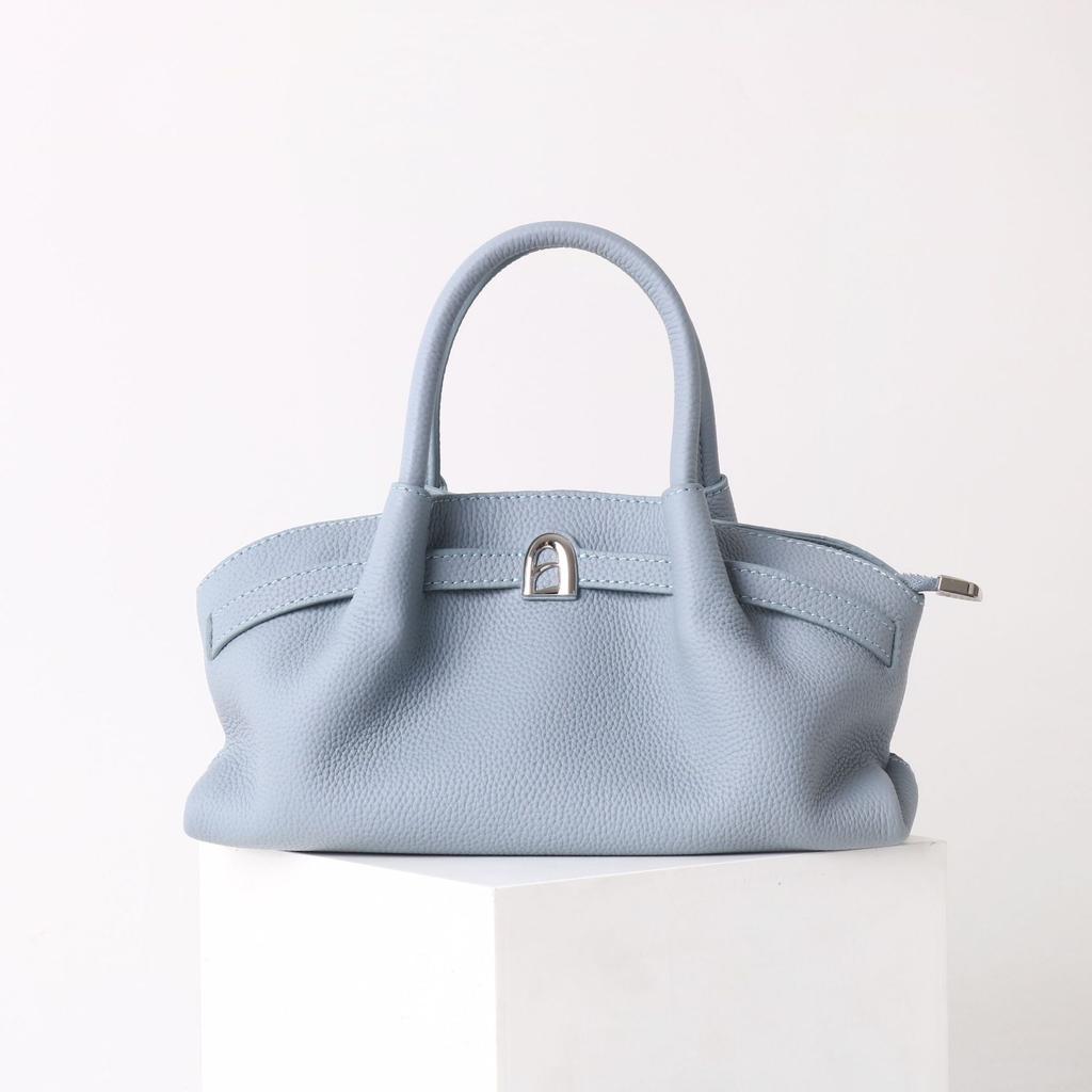 2025 New Top Layer Cowhide Handbag Vegetable Basket Bag High-quality Simple Excellent Crossbody Women's Versatile Casual Commuting