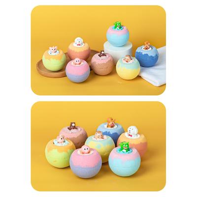 Inside Surprise Bubble Bath Fizzies Vegan Essential Oil Spa 1Pcs Bath Bombs For Kids With Toys