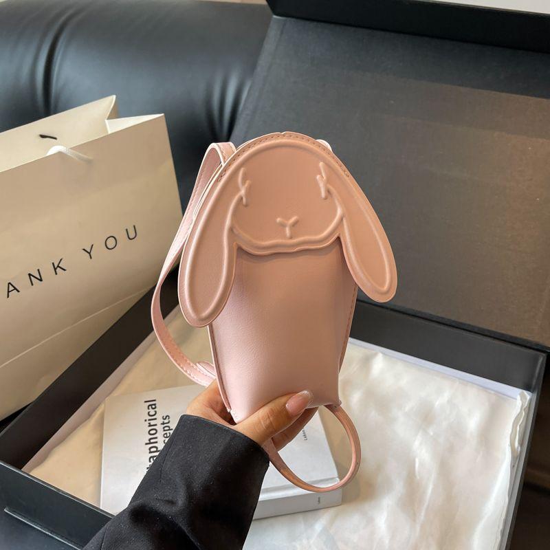Summer Summer Mini Crossbody Bag Female 2025 New Arrival Cute Pink Cartoon Rabbit Shoulder Small Mobile Phone Crossbody Bag