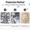 DIY Pearl Embroidery Diamond Painting Kit Majestic Lion Sparkling Beads Art Craft Handmade Decoration Gift for Home