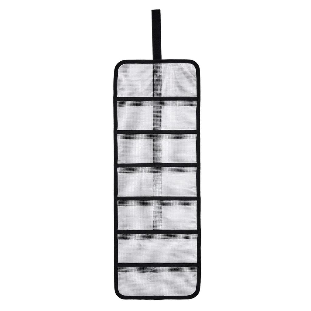 Transparent PVC Roll-up Fishing Lure Bag, 6 Pockets, Large Capacity, Foldable Storage Cover