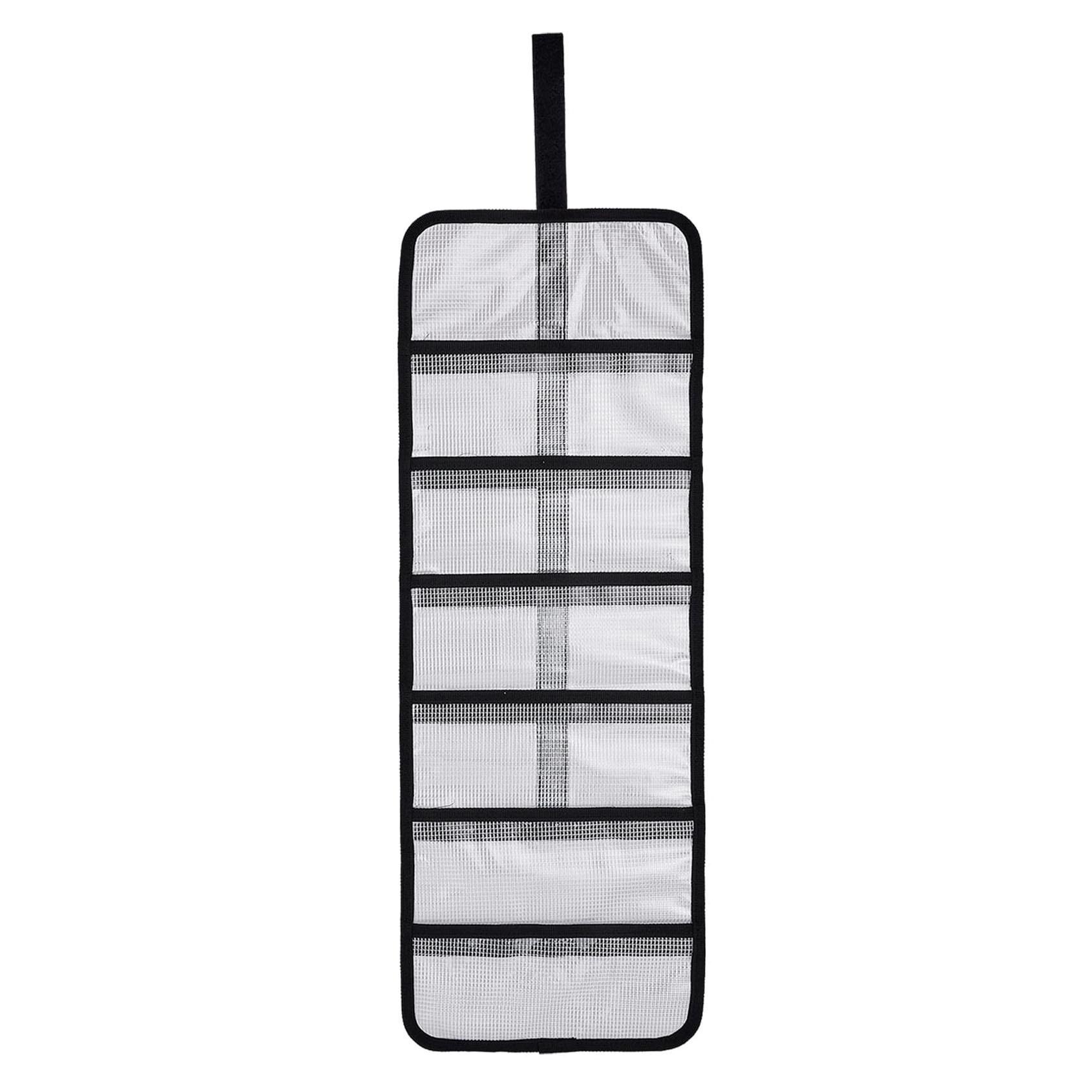 

Transparent PVC Roll-up Fishing Lure Bag, 6 Pockets, Large Capacity, Foldable Storage Cover Fishing Bag 64x23cm