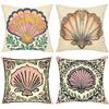 Home Decor Colorful Seashell-Patterned Decorative Throw Pillows Pattern Cushion Cover Suitable For Sofa Bedroom Car Pillow Cover