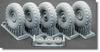 Unimog 404 R20 X V2 Wheel Set for AK and Revell Plastic Model Kits SCXWM35023S Scale-X 1/35 11.0 Weight-Deforming (5-Piece Set) ICM, Interactive,