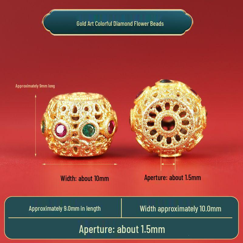 Vintage Brass Filigree Pearl Spacer Beads for Handmade DIY Bracelets