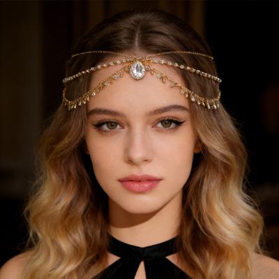 Bohemian Gold Star Tassel Headband Women Ethnic Bridal Hair Accessory Multi-Layer Forehead Chain