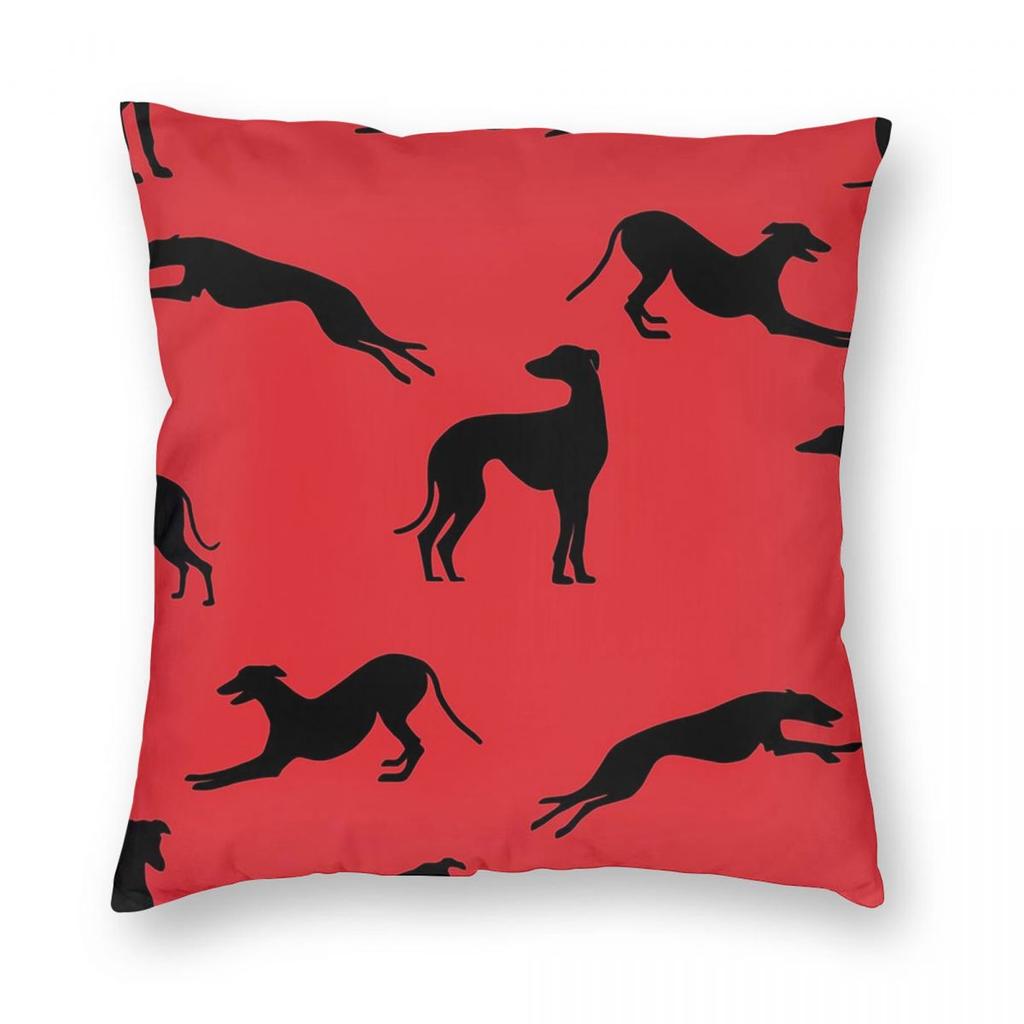 Greyhound Semaphore Whippet Sighthound Dog  Square Pillowcase Pillow Cover Cushion Throw Pillow for Home Bedroom Car