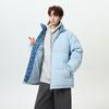 Mens Winter Cotton Coat Unisex Stand Collar Thick Warm Casual Short Jacket