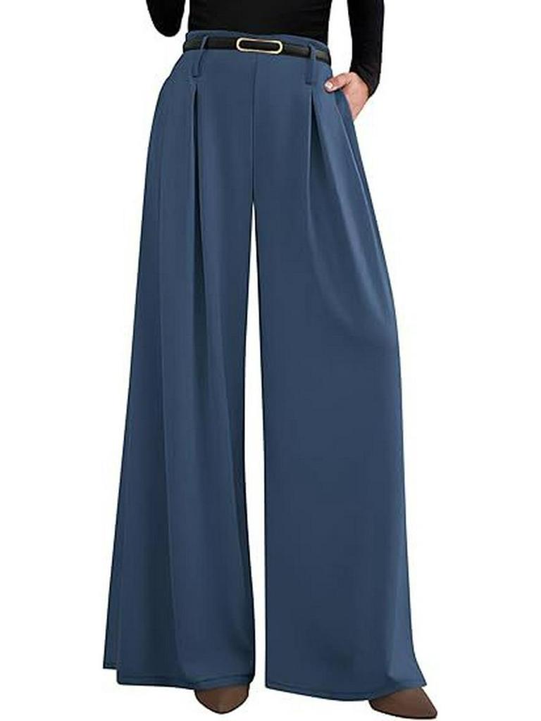 European Casual High-Waisted Wide-Leg Trousers for Women, Slimming and Versatile.