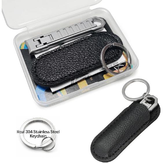 Nail Clippers for Men Fingernail and Thick Toenails, Portable Ultra Sharp Keychain Nail Clipper, Folding Slim Design for Travel, Home, Working,