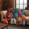 Bunte Körbe Mandala Böhmen Flanelldecke Weiche Warme Decke für Schlafzimmer Zimmer Wohnzimmer Büro Reise Camping Picknick