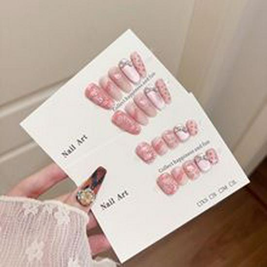 Jx Handmade Cute Short Matte Cat Eye Nails - Versatile Sweet Kitty Style