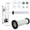 310mm PP Wall-Mounted Toilet Connection Kit, Including Drain Pipe, Flush Pipe Seal, And Screws, Suitable For Most Toilets.