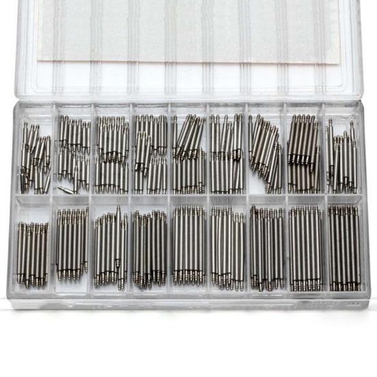 360Pcs 8mm - 25mm Stainless Steel Watch Band Spring Bars Strap Link Pins Tool