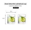 2-Piece Clear Glass Tumbler Set - Sleek Modern Cups for Water/Juice/Beverages, Dishwasher Safe Shatter-Resistant Glassware