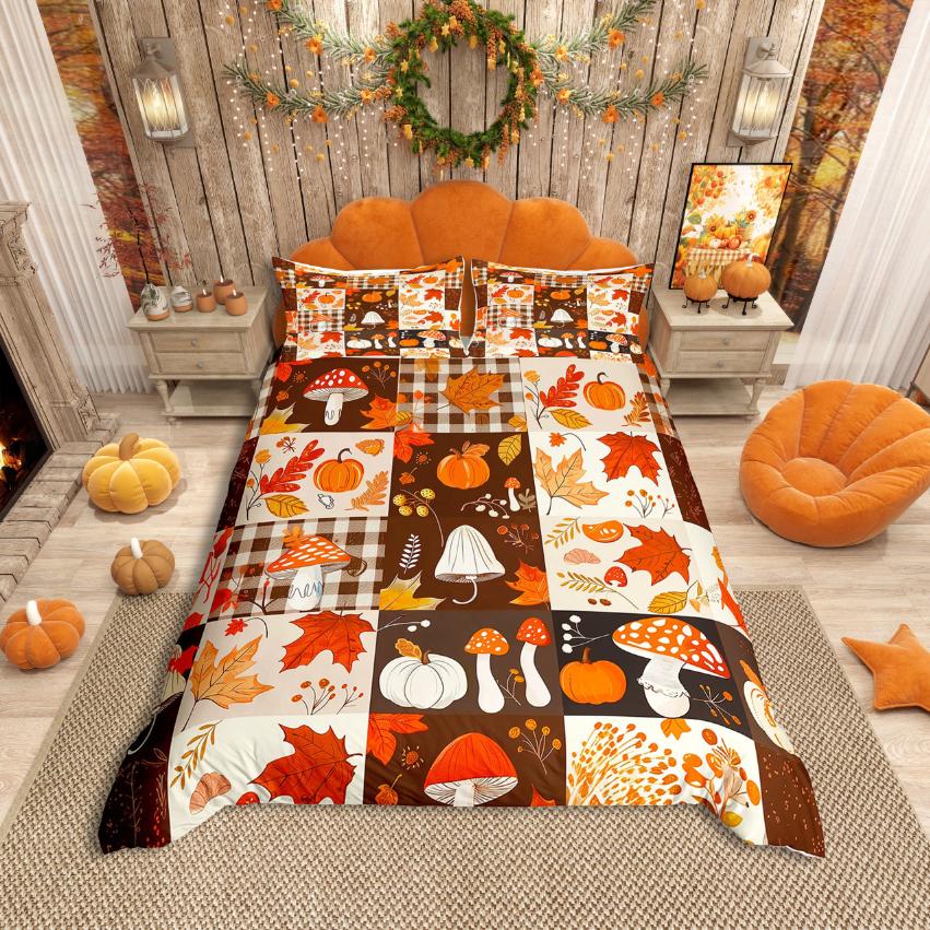 Homewish Highland Cattle Duvet Cover SetRustic Farmhouse Cabin Comforter Cover SetAutumn Sunflower Bed Set For Boys Girls