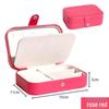 Portable PU Jewelry Box for Earrings, Necklaces, and Rings