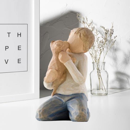 Pryskyřicová rodinná socha Smysluplný bytový dekor Dárek v americkém stylu Pryskyřičná rodinná figurka k výročí narozeniny Vánoce