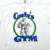 Vintage 90s THE THREE STOOGES CURLY’S GYM T-Shirt LARGE Gold’s Parody Comedy