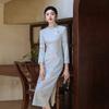 Blue New Chinese Daily Suzhou Long Sleeve Autumn Cheongsam Improved Young 1011 New Women's Premium Spring and Autumn