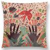Animal Tale Spring Floral Garden Pattern Sofa Throw Pillow Case Bear Fox Unicorn Bear Birds Flower Leaf Fantasy Cushion Cover