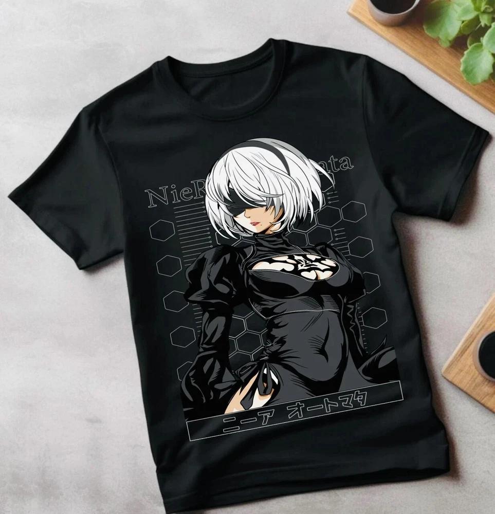 Anime Mieruko Chan Nier2b Warrior Black TShirt S