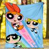1pc Powerpuff6 Theme Blanket - Digital Print, Polyester, Cozy for All Seasons, Perfect for Outdoor, and Travel