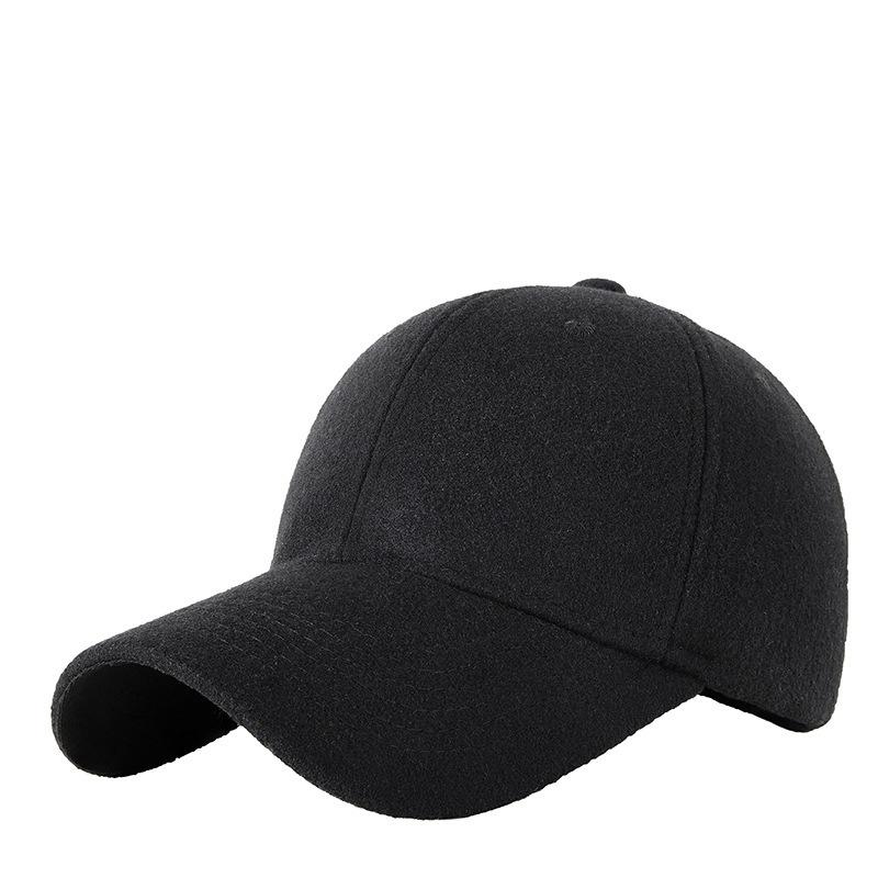 Spring and Autumn New Men's Peaked Cap Warm and Casual Comfortable Wool Men's Baseball Cap for the Elderly