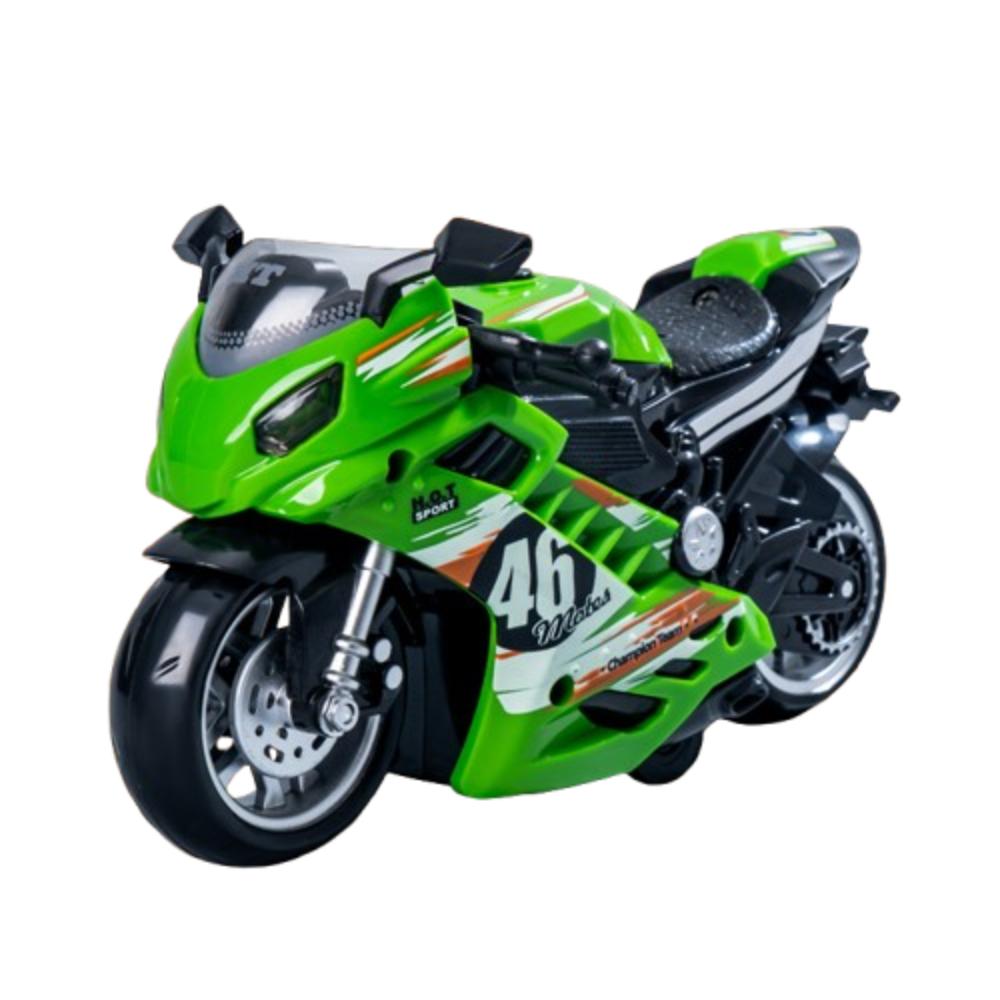 

Racing Car Model Motorcycle Racing Toy Music Mini Motorcycles Music Toy Educational зелёный