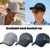 Schnelltrocknende Mesh-Baseballkappen für Männer und Frauen, Hüte mit langem Schirm, UV-Schutz, Outdoor-Sonnenhut, Lässiger Sonnenschutz, Baseballkappe